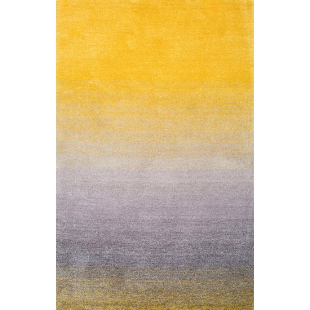 5'x8' Handmade Ombre Shag Area Rug Yellow - nuLOOM