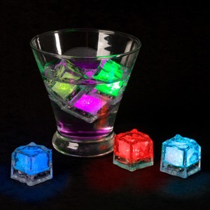 Hastings Home Water-Activated Food-Grade Color Change LED Cube Lights - Set of 12, Multicolor - 1 of 4