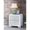 Vynxaria Contemporary Silver Champagne Nightstand, 28"H×28"W×17"D, Durable Materials, Sleek Design, No Assembly Required - 3 of 4