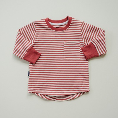 Kids Remy Long Sleeve Striped Tee Shirt - Olive + Scout