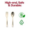 Smarty Had A Party Gold Plastic Mini Flatware Set - 600 Guests - 4 of 4