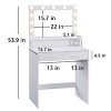 KTMBDW Vanity Desk with Mirror and Lights, Dressing Table with Large Drawer, 2 Level Storage & 3 Lighting Modes, Suitable for Bedroom - 3 of 4