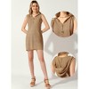 Allegra K Women's Sleeveless Knitted Beach Summer Cover-up Hooded Casual Mini Tank Dresses - 2 of 4