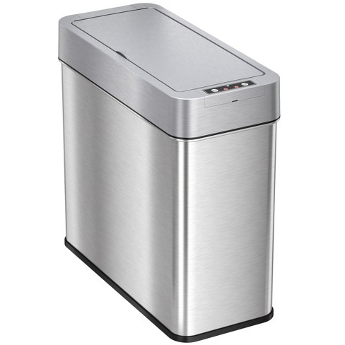  iTouchless 13 Gallon Touchless Sensor Trash Can with AbsorbX  Odor Control System, Stainless Steel, Extra-Wide Lid Opening Kitchen Garbage  Bin, Silver : Home & Kitchen