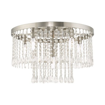 Livex Lighting Elizabeth 6 - Light Flush Mount in  Brushed Nickel