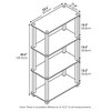 Furinno 4-Tier Multipurpose Display Rack Storage Shelving Unit with Square Tube Open Bookshelf,Amber Pine/Black - 3 of 4