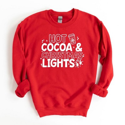 Simply Sage Market Women's Graphic Sweatshirt Hot Cocoa and Christmas Lights