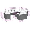 vidaXL 13 Piece Patio Sofa Set with Cushions Poly Rattan - Beige and Cream - 3 of 4
