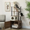 PawHut 68.5" Cat Tree with Litter Box Enclosure, 2 in 1 Cat Tower Hidden Litter Box Furniture with Scratching Posts, Condo, Bed, Cushions, Brown - 2 of 4
