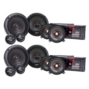 MB Quart PS1-316 Premium 6.5 Inch 400 Watt 4 Ohms 3 Way Component Network Control Mobile Speaker Car Audio Systems, Grills Included, Black (2 Pack) - 1 of 4