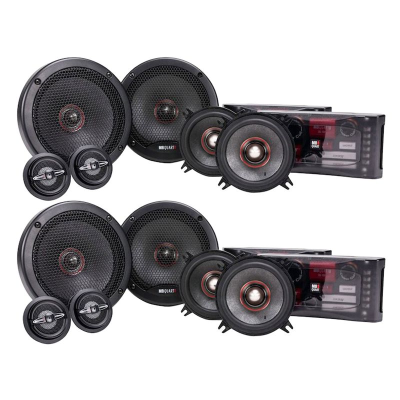 MB Quart PS1-316 Premium 6.5 Inch 400 Watt 4 Ohms 3 Way Component Network Control Mobile Speaker Car Audio Systems, Grills Included, Black (2 Pack), 1 of 7