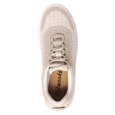 Женские кроссовки Outwoods Womens Shauna-2 Lace Up Fashion Sneakers, Cream (7) — фото 3