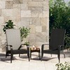 vidaXL Patio Adirondack Chair in Black | Modern Lightweight Poly Rattan Outdoor Garden Seating | Weather-Resistant & Easy to Assemble - 2 of 4