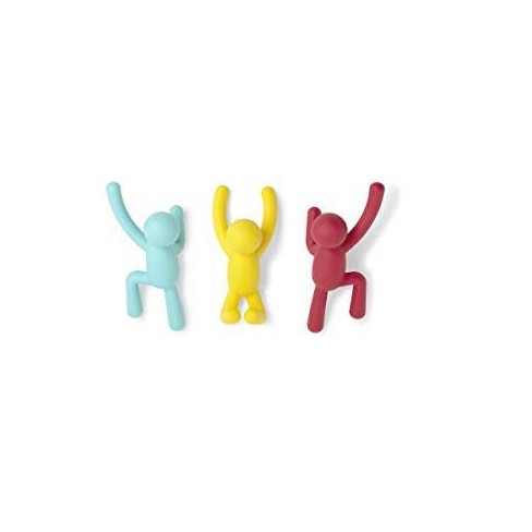 Umbra Buddy Wall Hooks – Decorative Wall Mounted Coat Hooks For Hanging  Coats, Scarves,set Of 3, Bright Multicolored : Target
