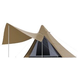 Cesicia 15.4'x15.4'x8.5' Waterproof Camping Tent with Porch Area, Floor and Carry Bag, for 2-3 Person Outdoor Camping - 1 of 4