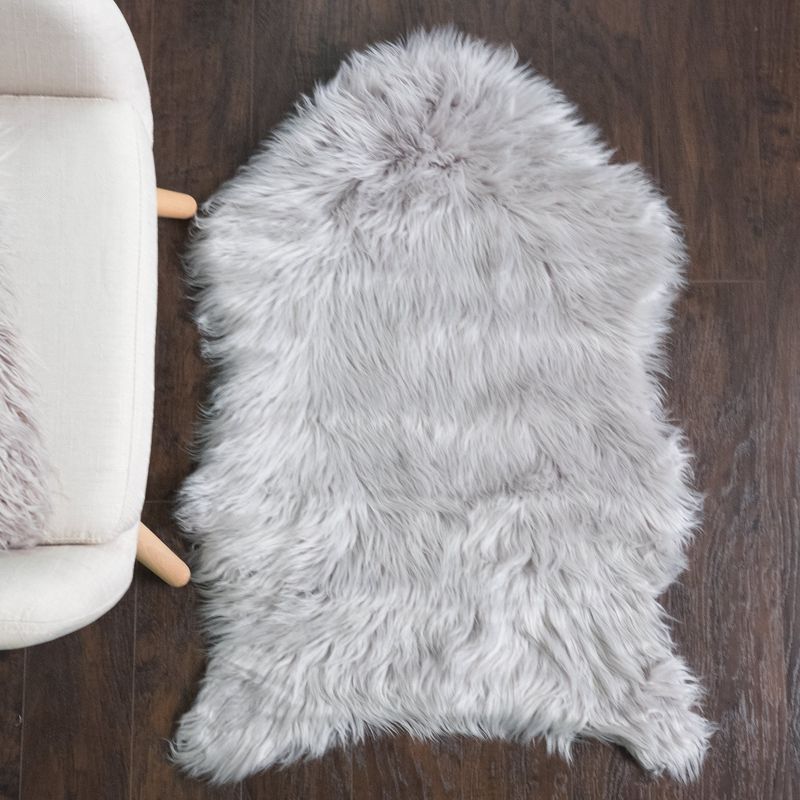 Fluffy Faux Sheepskin Fur Rug, Chair Throw 3' x 2' by Sweet Home Collection™, 5 of 7