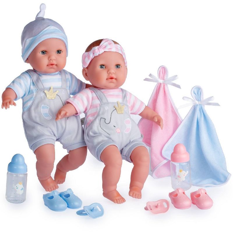 JC Toys Berenguer Boutique Twins 15&#34; Soft Body Baby Doll Open/Close Eyes, 1 of 8