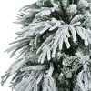 Resenkos 7.5ft Pre-Lit Snow Flocked Spruce Christmas Tree, with 350 Multi-Color LEDs and 1389 Realistic Tips, White - 4 of 4