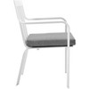 Modway Baxley Stackable Outdoor Patio Aluminum Dining Armchair White Gray - 2 of 3
