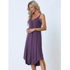Allegra K Women's V Neck Solid Soft Spaghetti Strap Cami Lounge Nightdress - 3 of 4