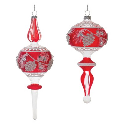 Melrose Glittered Pinecone Ornament (Set of 6)