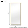 MAYEERTY Gold 33.86 x 70.87 Inch Rectangular Thin Edged Aluminum Alloy Full Length Mirror without Stand for Living Room and Bedroom Wall Decor - 2 of 4