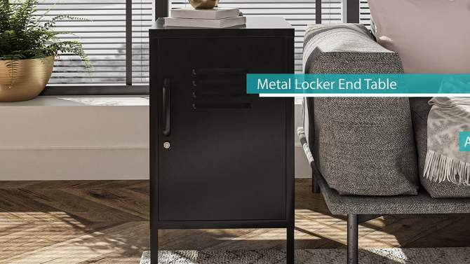 RealRooms Shadwick Metal Locker End Table, 2 of 15, play video