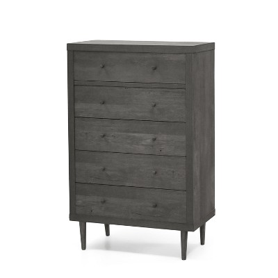 NicBex Round Handles Modern Storage Dresser for Bedroom with Tapered Legs & Drawers