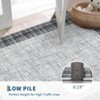 9x12 Washable Rugs Modern Plaid Rug Stain Resistant Accent Rugs Low Pile Non Slip Indoor Floor Cover Soft Carpet - 4 of 4