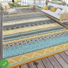 Area Rug 8x10/9x12 for Patio Modern Boho Plastic Carpet Non-Slip Easy-Clean Fade-Resistant Beach Carpet Stain-Resistant Washable - 4 of 4
