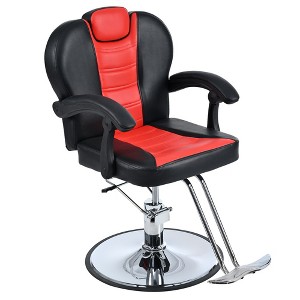 Classic Reclining Barber Chair Salon Chair with Heavy Duty Hydraulic Pump 360°Rotation Chair Shampoo Beauty Salon Equipment Max Load Weight 330 Lbs - 1 of 4