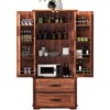 ORRD 1" Farmhouse Pantry Cabinet, Freestanding Cupboard with 2 Drawers, 8 Door Shelves & 3 Shelves for Kitchen, Dining, Living Room, Laundry, Brown - 2 of 4