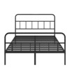 PAGED Queen Size Bed Frame Mid-Century Modern Bed with Stylish Slat-Back Design and Center Support Legs, Easy Assembly, Noise Free - 2 of 4