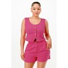 Slickblue Cropped Vest & High Waist Short Set, Button Detail, 2 Piece Lounge Outfit, Summer Chic, Color Option, Size S-L - 2 of 4