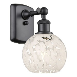 White Mouchette - 1 Light Wall Sconce In Modern Style-9 Inches Tall and 6 Inches Wide - 1 of 1