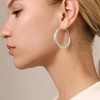 Hypoallergenic Hoop Earrings, Lightweight Large 30/40/50mm Fashionable Temperament and Popular Styles - 3 of 4