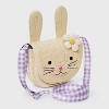 Girls' Easter Bunny Paper Straw Crossbody Bag - Cat & Jack™️ Off-White: Adjustable Strap, Animal Pattern - 2 of 4