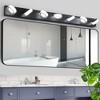 GreenEver 52' Modern 7-Light LED Vanity Light - Black Iron Finish, Acrylic Shades, Dimmable Bathroom Wall Sconce, Energy-Efficient Decor - 2 of 4