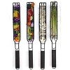 Outset Non-Stick Carbon Steel Kabob Grill Basket with Hardwood Handle Set of 4 - Black - 2 of 4