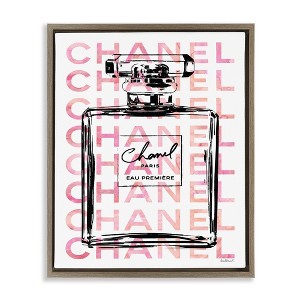 Stupell Industries Glam Perfume Bottle Brand Text Floating Frame Canvas Art - 1 of 4