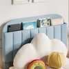homfan Twin Velvet Bed Frame for Girls with Storage Headboard & Drawer, No Box Spring Needed, Easy Assembly - 4 of 4
