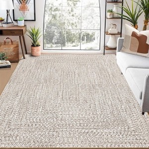 Coucheta Runner Rug , Machine Washable Non-Slip Low Pile, Faux Wool Stain Resistant Floor Carpet for Kitchen Bedroom Hallway,Multi-Color & Size - 1 of 4