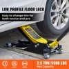 VEVOR Floor Jack, 2.5 Ton Low Profile Floor Jack, Aluminum and Steel Racing Floor Jack with Dual Pistons Quick Lift Pump, Yellow - 3 of 4