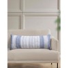 Seaside Stripe Handwoven Pillow 14x40 - 2 of 3
