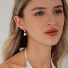 Pearl Earrings for Women 14K Gold Plated Hypoallergenic Pearl Earrings 5A Cubic Zirconia Dangle Earrings Elegant Jewelry - 2 of 4