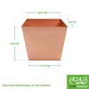 ACHLA Designs 16.3" Wide Square Galvanized Steel Planter Box  Copper Plated - 3 of 3