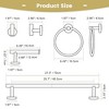 5 Pieces Bathroom Hardware Set Gold, 27.5 Inch Bathroom Towel Holder - 2 of 4