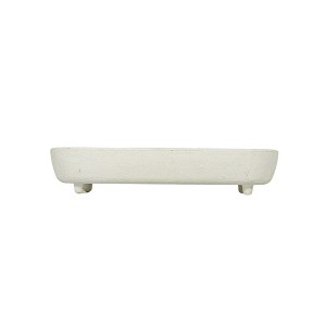 Distressed Ball Footed Vanity Tray White Cast Iron by Foreside Home & Garden - 1 of 4