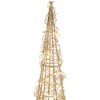 Northlight LED Lighted Twinkle Outdoor Christmas Cone Trees - 39.5" - Copper - Set of 3 - 4 of 4
