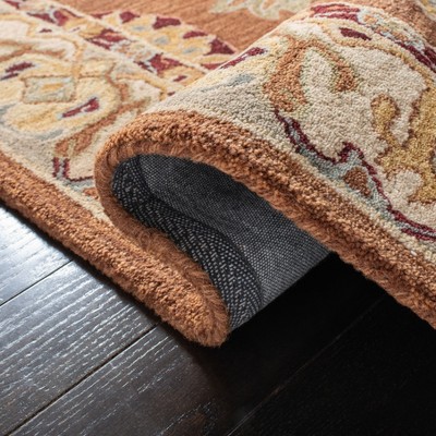 Handmade Tufted Orange Wool-Cotton Blend 3' x 5' Area Rug